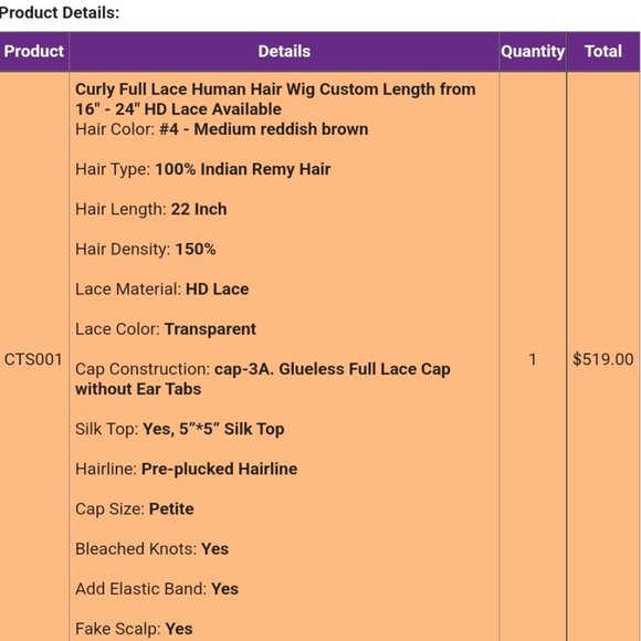 Long, curly/wavy weave/wig. 100% human hair. Reddish-brown. Brand new/never worn - Picture 5 of 5